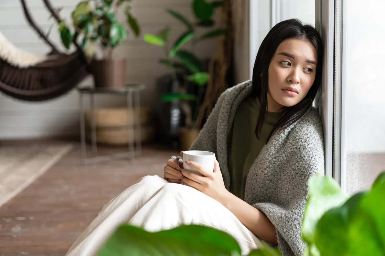 Woman experiencing anxiety and isolation