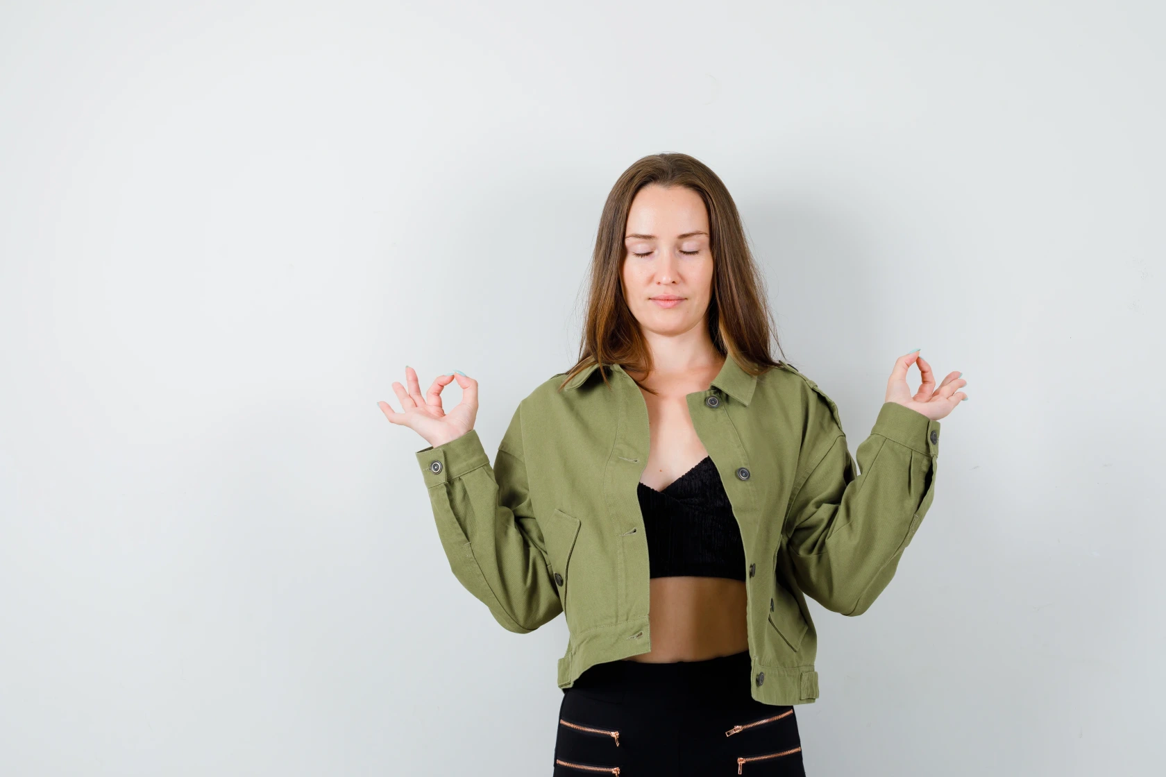 Young woman managing anxiety